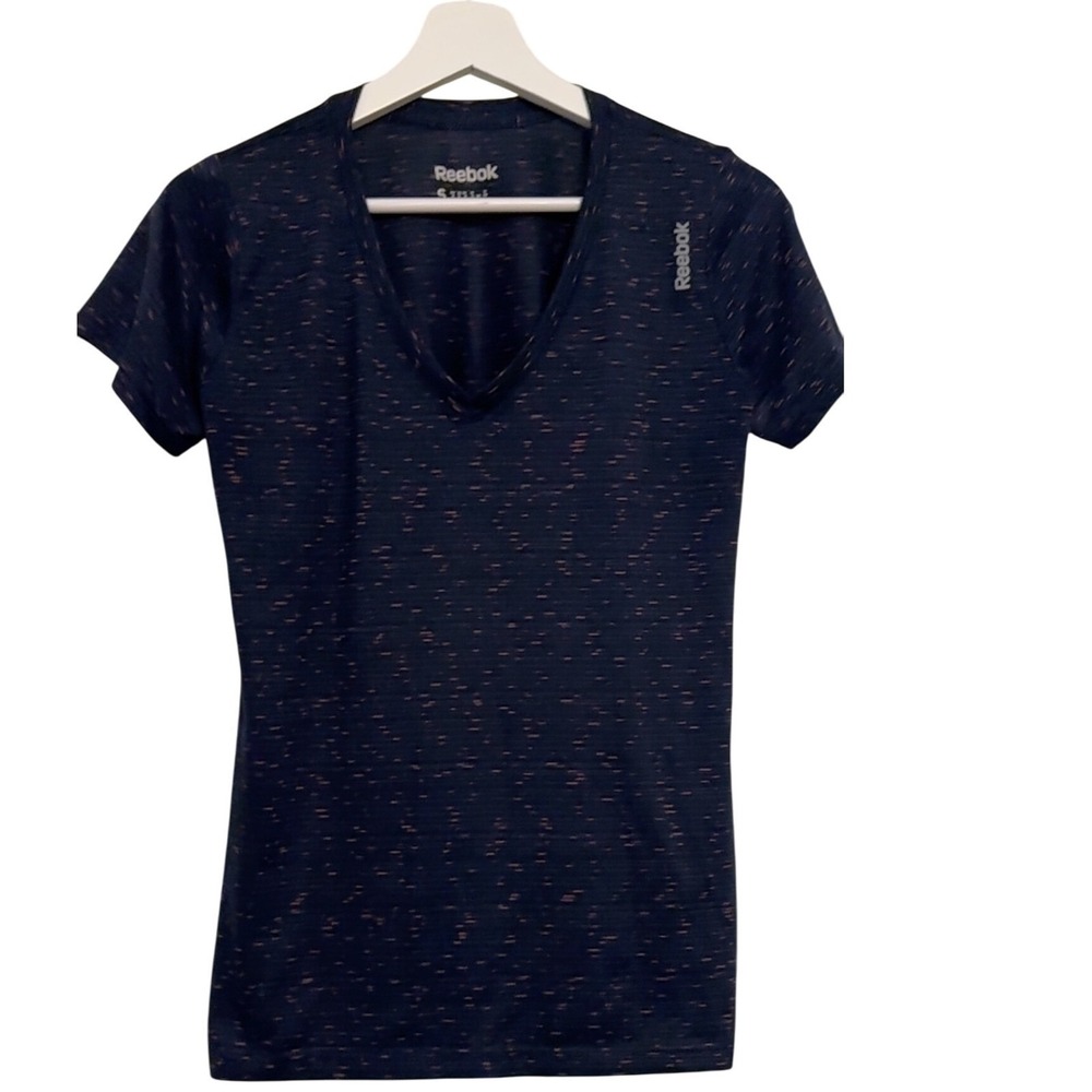 Reebok Womens‎ Activewear T Shirt Small V Neck Short Sleeve Athletic Top